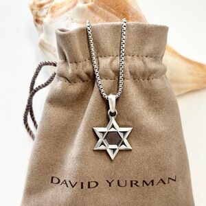 David Yurman Men's Petrvs Star of David Amulet in Sterling Silver Chain